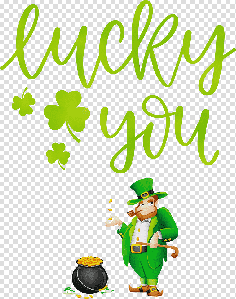 Saint Patrick's Day, Lucky You, Patricks Day, Watercolor, Paint, Wet Ink, Big transparent background PNG clipart