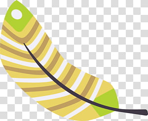 banana angle yellow line meter, Cartoon Feather, Watercolor Feather, Vintage Feather transparent background PNG clipart thumbnail