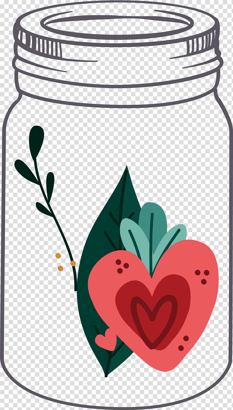 MASON JAR, Flower, Petal, Heart, M095, Plants, Biology transparent background PNG clipart