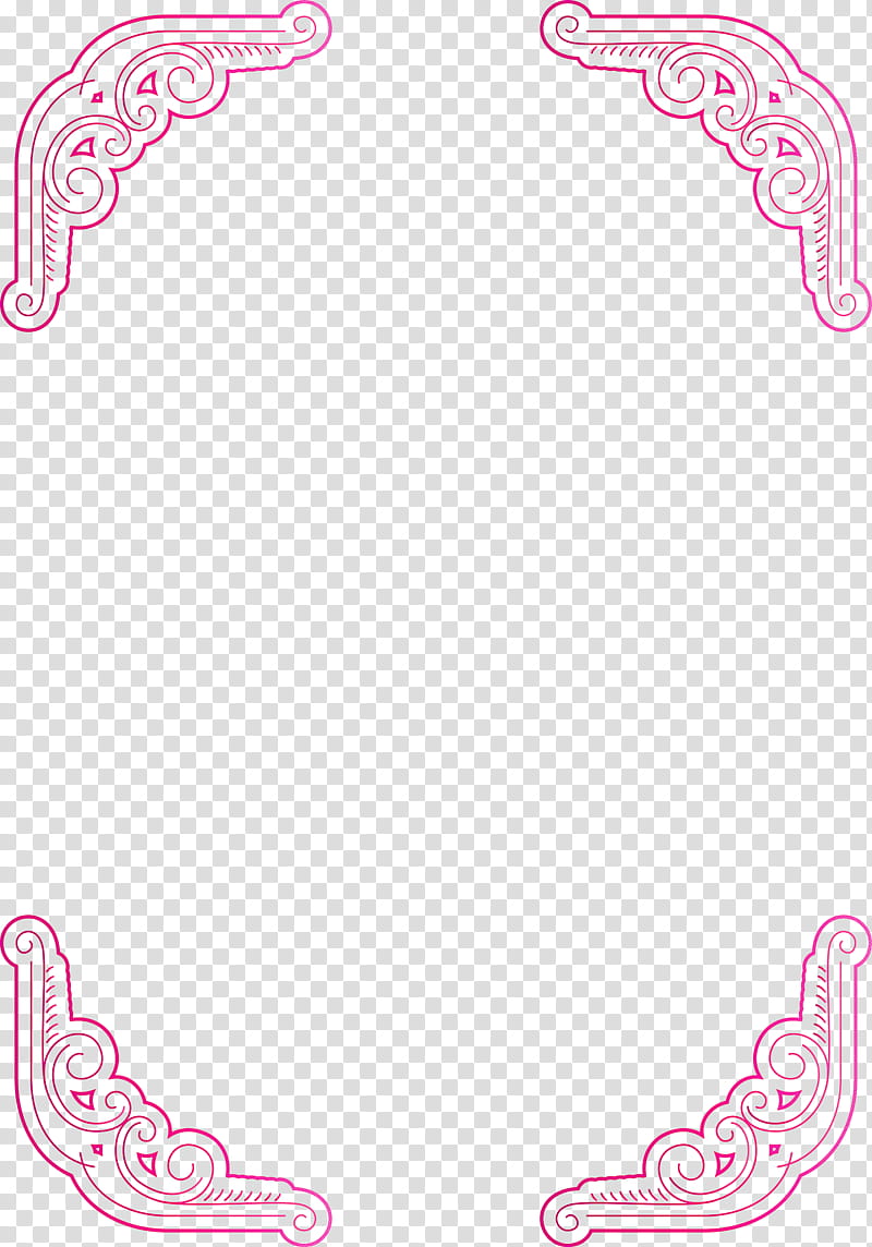 Corner Frame, Pink, Text, Line Art, Frame transparent background PNG clipart