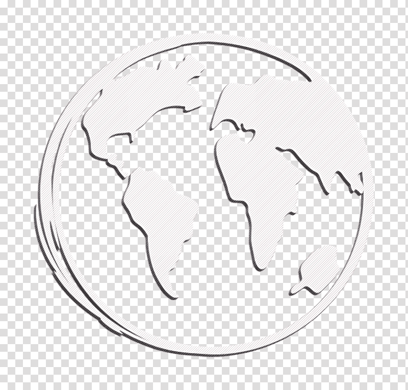 Earth globe sketch icon Sketched Social icon Sketch icon, Flight, Airplane, Flight Attendant, Aviation, Airline, Business Card transparent background PNG clipart