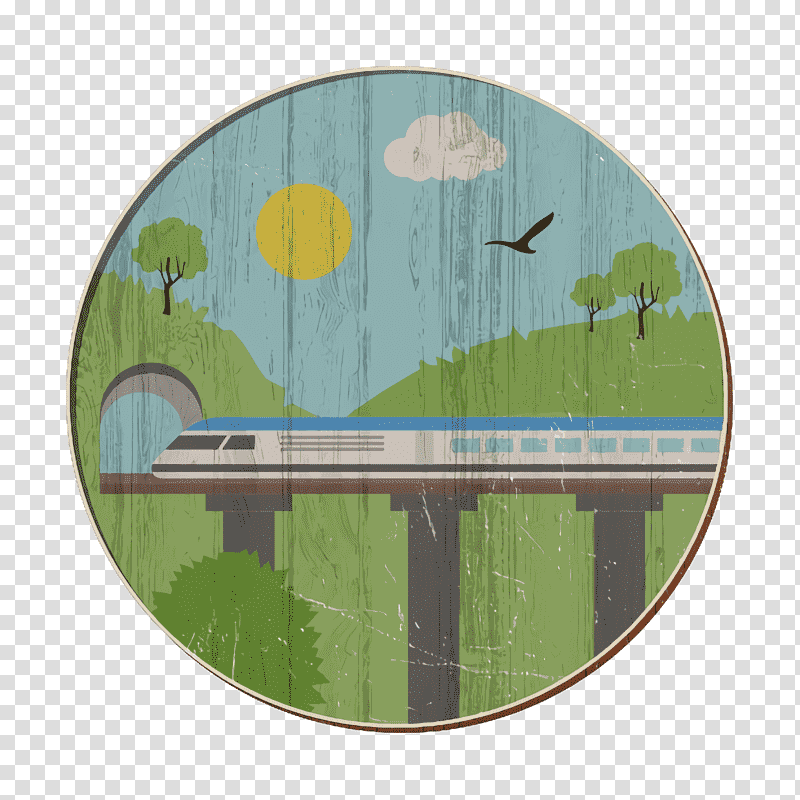 Landscapes icon Train icon, Rail Transport, Highspeed Rail, Train Station, Cartoon, Public Transport, Railway transparent background PNG clipart