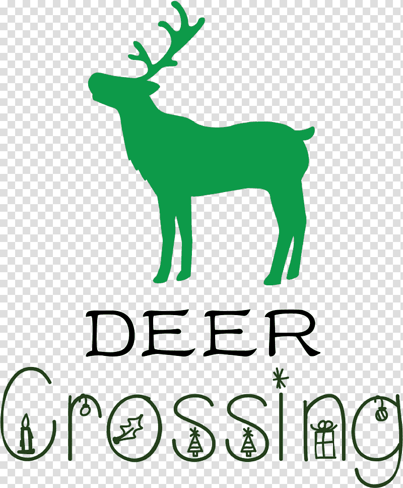 Deer Crossing Deer, Reindeer, Antler transparent background PNG clipart