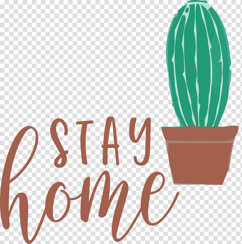 STAY HOME, Logo, Cactus, Flower, Plants, Biology, Science transparent background PNG clipart