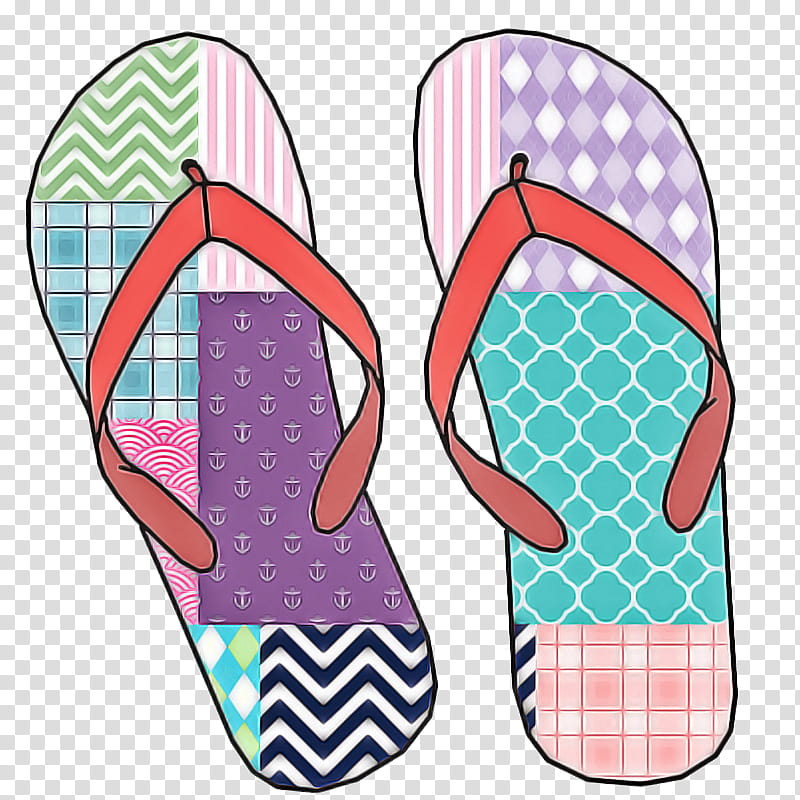 flip-flops shoe slipper footwear water shoe, Flipflops, Aqua, White, Aqua Line transparent background PNG clipart