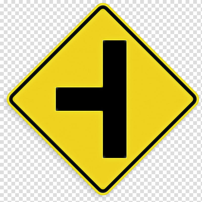 Warning sign, Traffic Sign, Road, Side Road, Intersection, Highway, Road Junction, Pedestrian transparent background PNG clipart