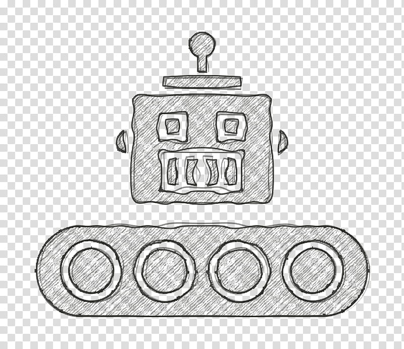 Robots icon Production icon Conveyor icon, Line Art, Auto Part transparent background PNG clipart