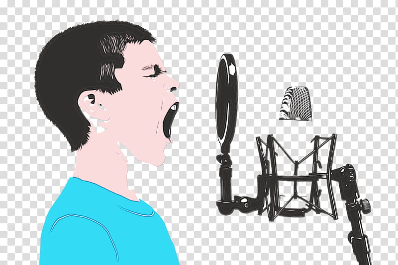 Microphone, Watercolor, Paint, Wet Ink, Musician, Recording Studio, Podcast, Audio Equipment transparent background PNG clipart