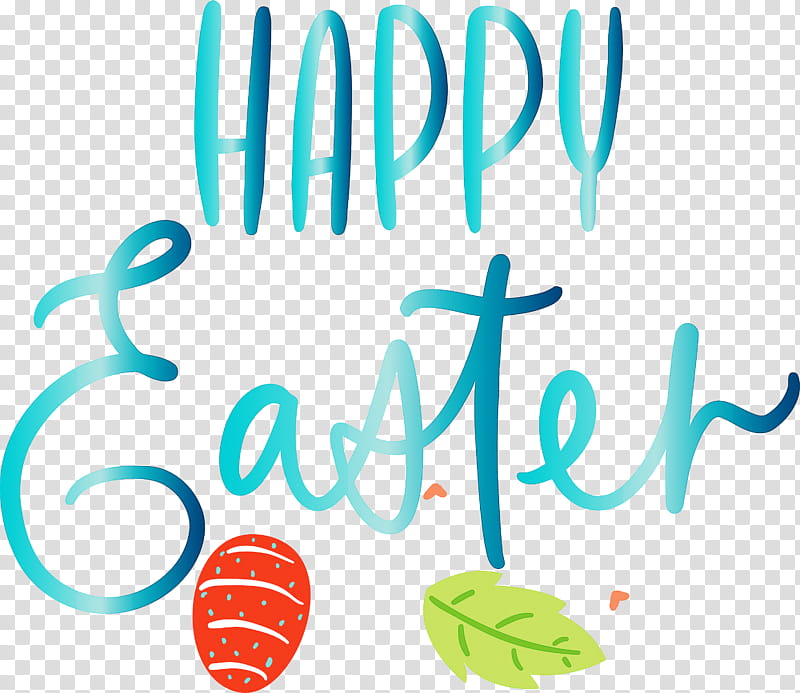 Easter Day Easter Sunday Happy Easter, Text, Turquoise, Line, Logo, Calligraphy transparent background PNG clipart