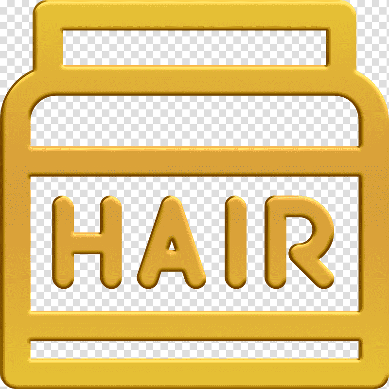 Linear Hairdressing Salon Elements icon beauty icon Hair icon, Cream Icon, Logo, Sign, Number, Yellow, Icon Pro Audio Platform transparent background PNG clipart