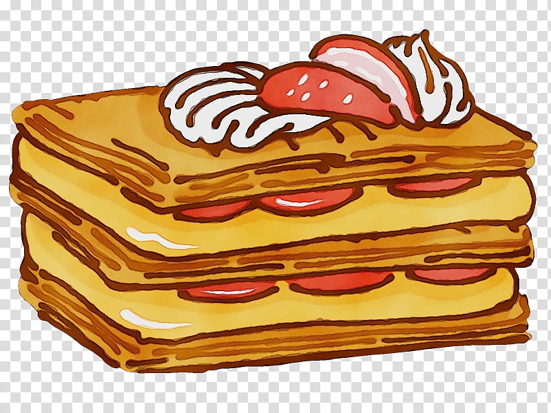 toast pastry cafe patisserie m, Cartoon Breakfast, Cute Breakfast, Watercolor, Paint, Wet Ink transparent background PNG clipart