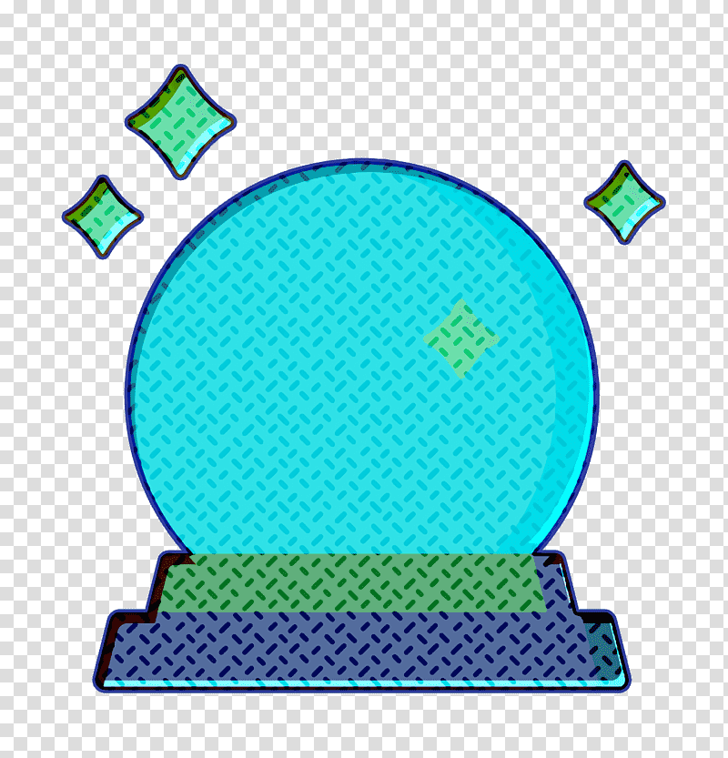 Crystal ball icon Amusement Park icon Magic icon, Aqua M, Meter, Line, Green, Microsoft Azure, Geometry transparent background PNG clipart