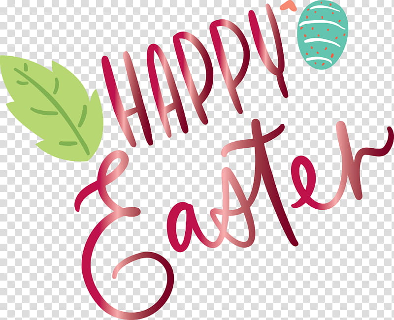 Easter Day Easter Sunday Happy Easter, Text, Pink, Logo, Line, Plant, Magenta, Calligraphy transparent background PNG clipart