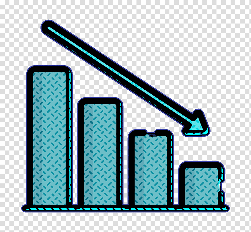 Strategy & Management icon Down icon Statistics icon, Strategy Management Icon, Line, Meter, Microsoft Azure, Geometry, Mathematics transparent background PNG clipart