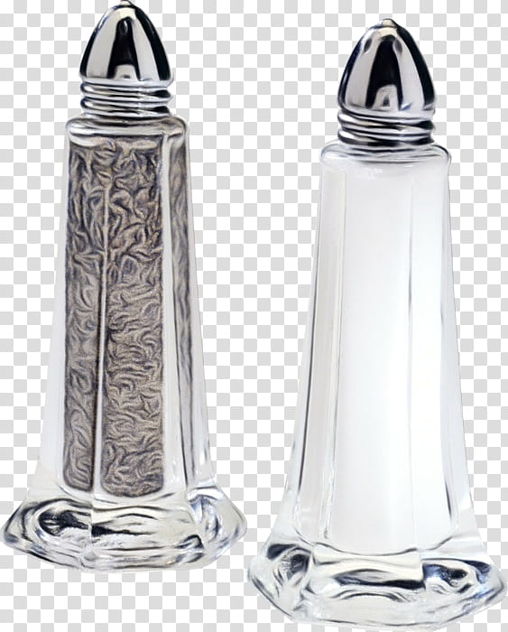 salt and pepper shakers glass tableware silver candle holder, Watercolor, Paint, Wet Ink, Bottle Stopper Saver, Metal transparent background PNG clipart