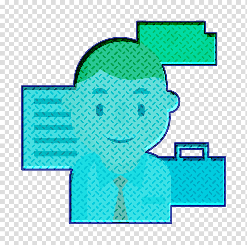 Professions and Jobs icon Avatar icon Manager icon, Symbol, Electric Blue M, Green, Chemical Symbol, Meter, Cartoon transparent background PNG clipart