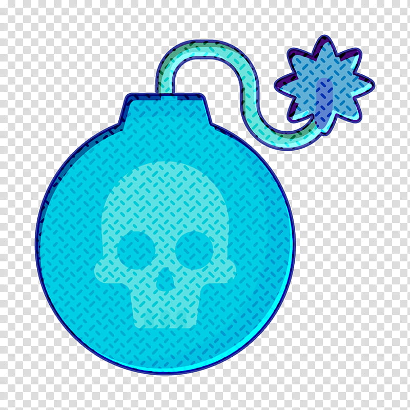 Bomb icon Arcade icon, Aqua, Turquoise, Teal transparent background PNG clipart