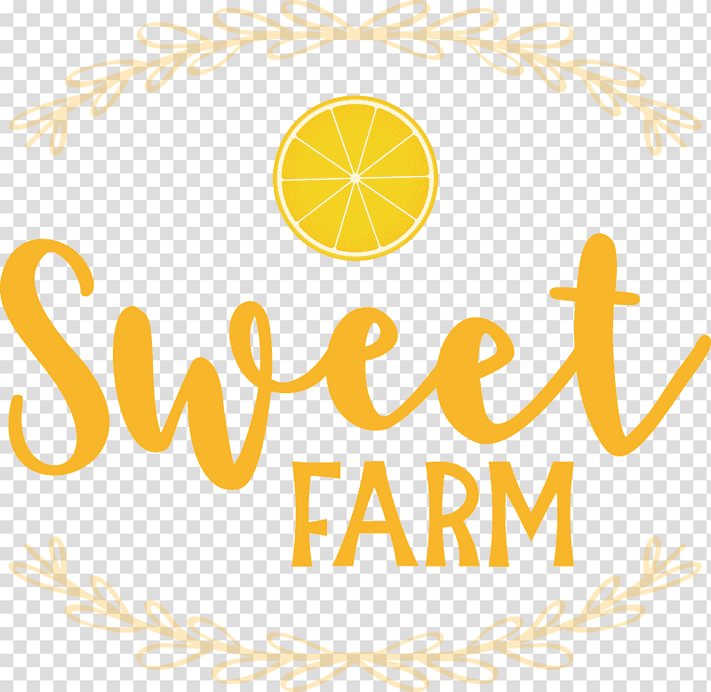 Sweet Farm, Logo, Yellow, Line, Meter, Happiness, Fruit transparent background PNG clipart