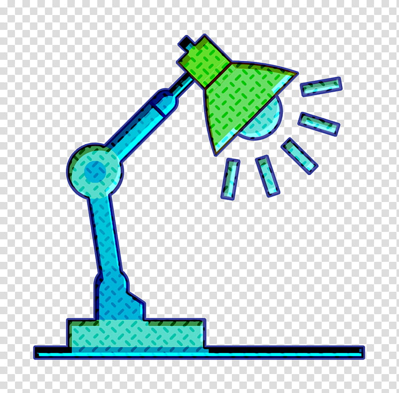 Desk lamp icon Home Decoration icon Lamp icon, Line, Point, Mtree, Area, Meter transparent background PNG clipart