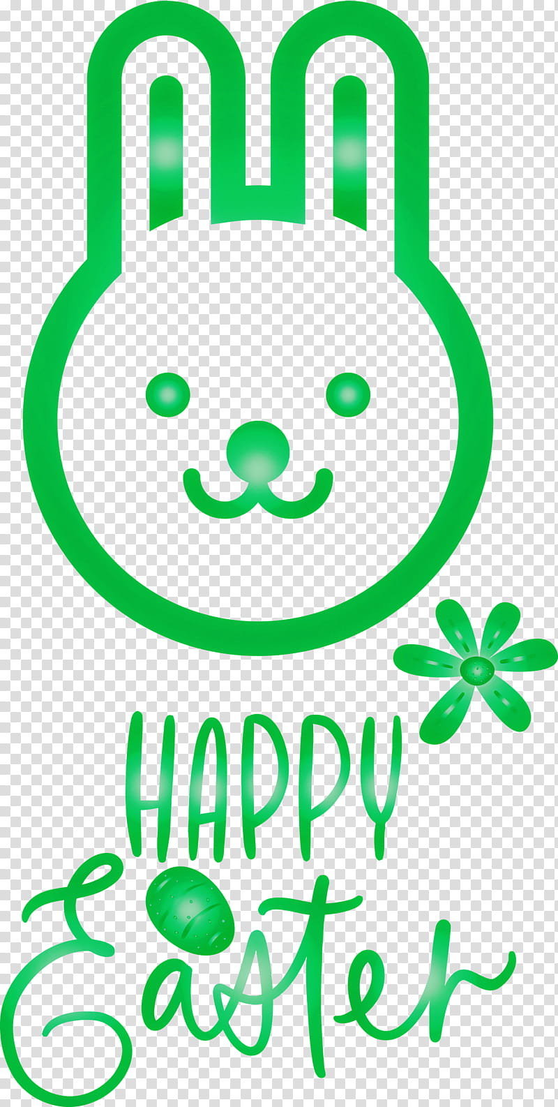 Easter Day Easter Sunday Happy Easter, Green, Smile transparent background PNG clipart