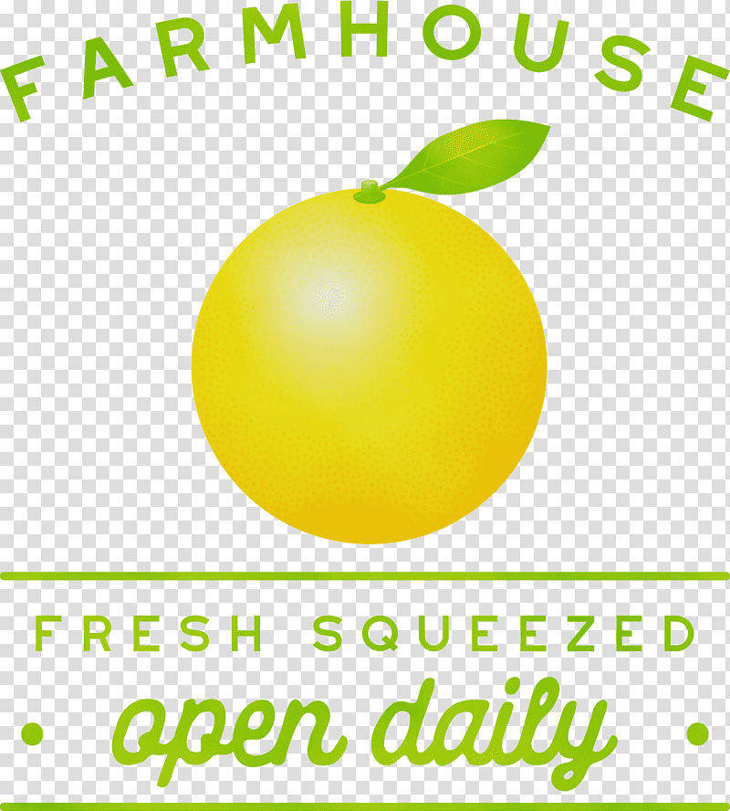 lemon logo font plant yellow, Farmhouse, Fresh Squeezed, Watercolor, Paint, Wet Ink, Line transparent background PNG clipart