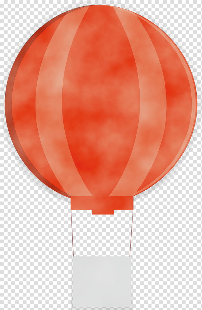 Orange, Hot Air Balloon, Floating, Watercolor, Paint, Wet Ink, Red, Peach transparent background PNG clipart