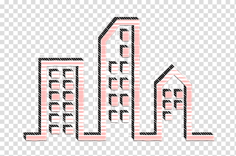 Modern icon buildings icon Modern city buildings icon, Logo, Line, Meter, Number, Mathematics, Geometry transparent background PNG clipart