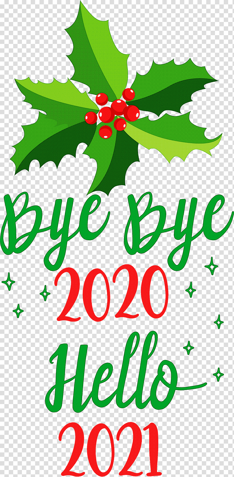 Hello 2021 Year Bye bye 2020 Year, Christmas Day, Leaf Painting, Drawing, Abstract Art, transparent background PNG clipart