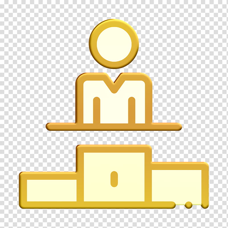 Sports and competition icon Winning icon Podium icon, Logo, Symbol, Yellow, Meter, Line, Mathematics transparent background PNG clipart