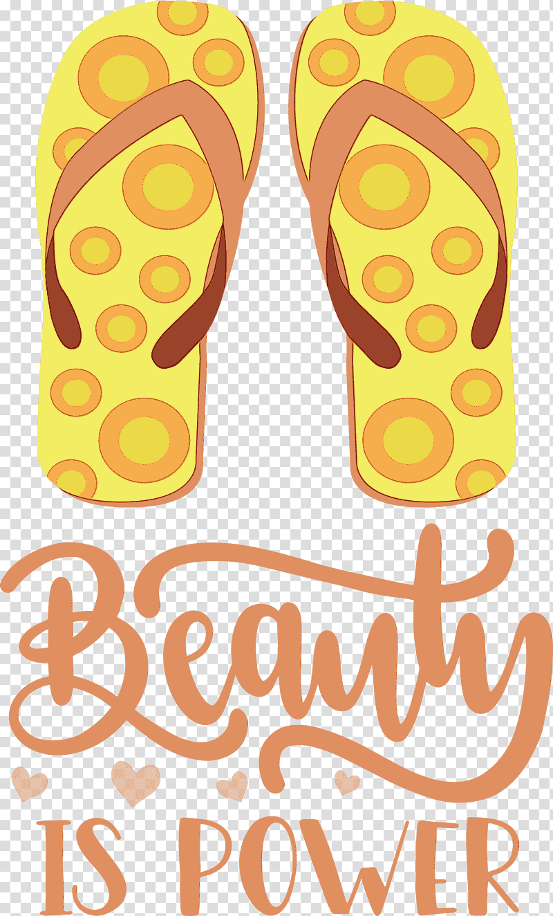 flip-flops shoe sandal yellow line, Fashion, Watercolor, Paint, Wet Ink, Flipflops, Meter transparent background PNG clipart