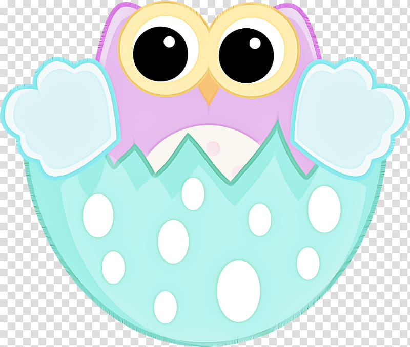 Polka dot, Pink, Turquoise, Owl transparent background PNG clipart