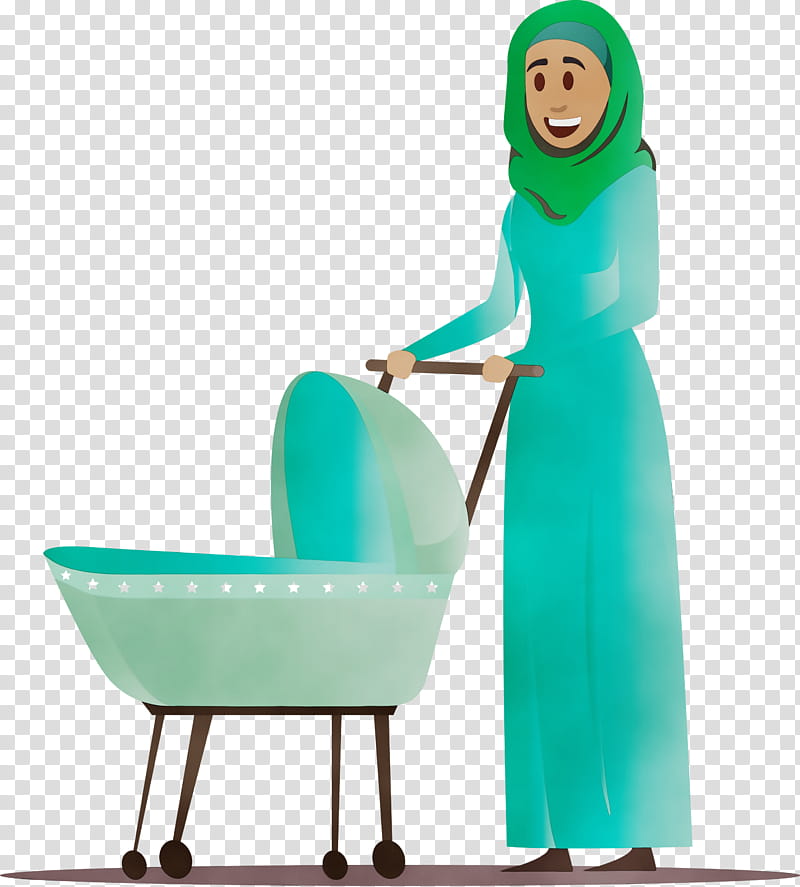 green turquoise cleanliness, Arabic Woman, Arabic Girl, Watercolor, Paint, Wet Ink transparent background PNG clipart