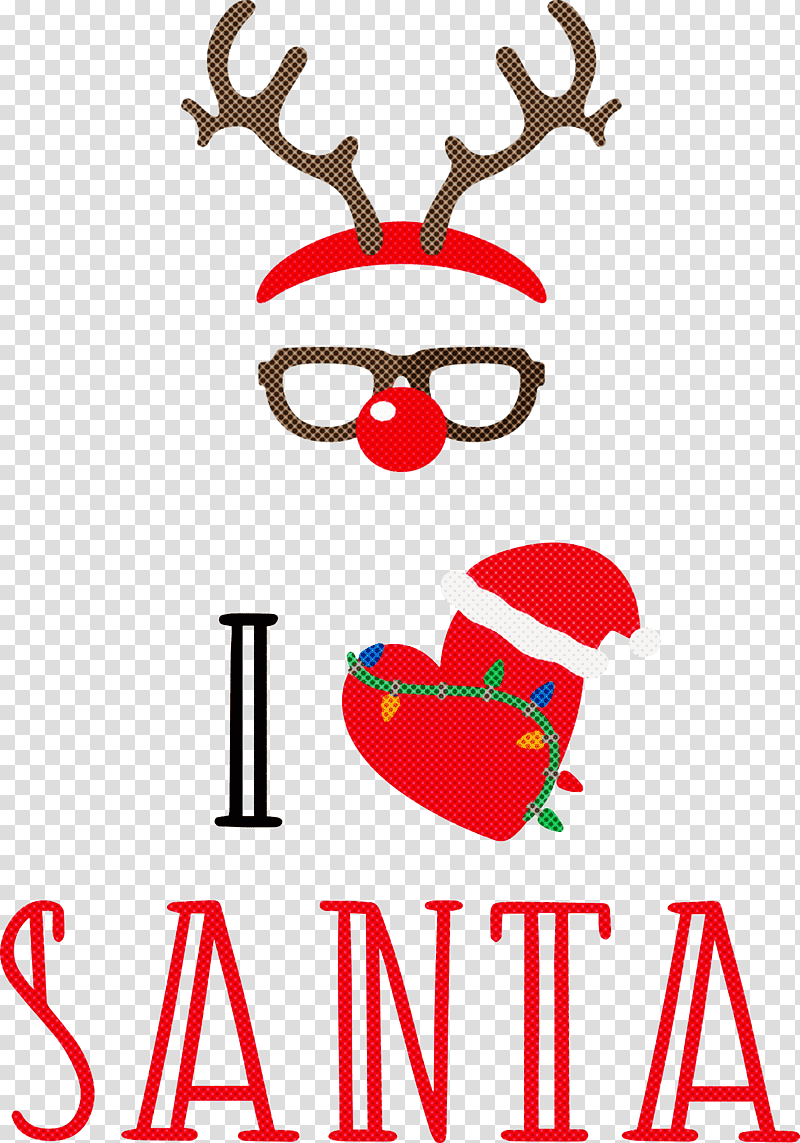 I Love Santa Santa Christmas, Christmas , Reindeer, Christmas Day, Fine Arts, Heart Santa, Tumbler transparent background PNG clipart