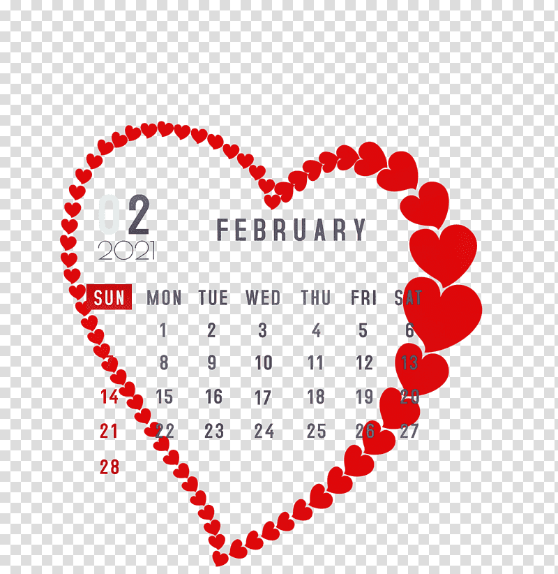 Valentine's Day, 2021 calendar, Watercolor, Paint, Wet Ink, Line, Valentines Day transparent background PNG clipart