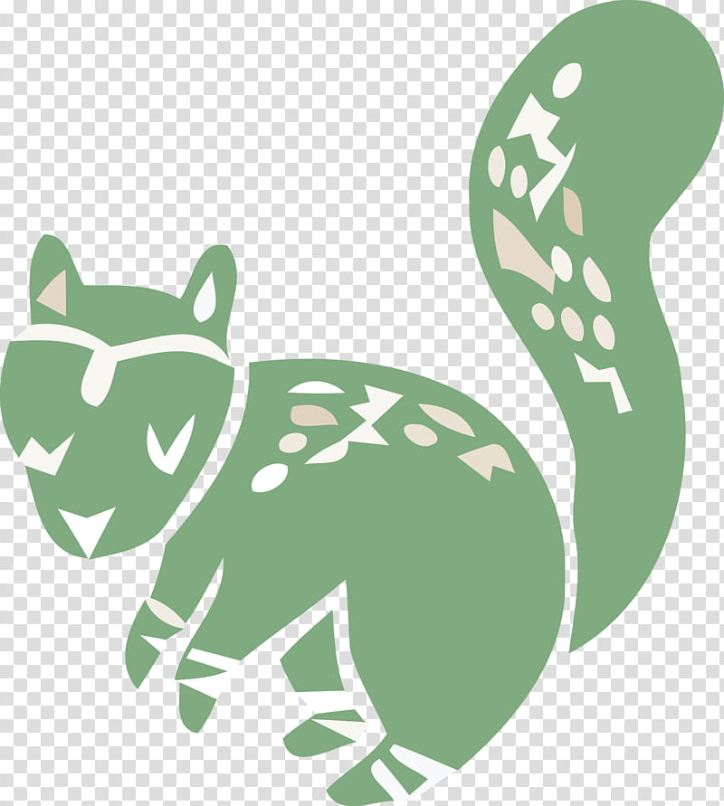 dog logo cartoon tail green, M transparent background PNG clipart