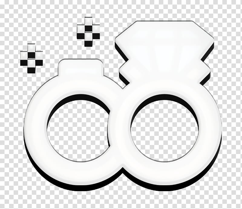 Wedding icon Wedding rings icon Diamond icon, Text, Circle, Logo, Symbol, Blackandwhite, Number transparent background PNG clipart