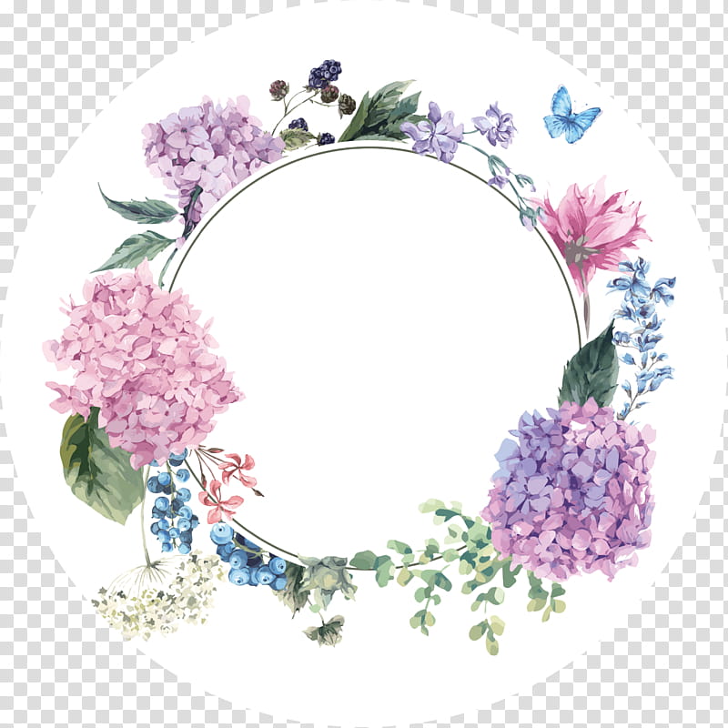 flower lilac violet hydrangea plant, Hydrangeaceae, Wreath, Cornales, Morning Glory transparent background PNG clipart