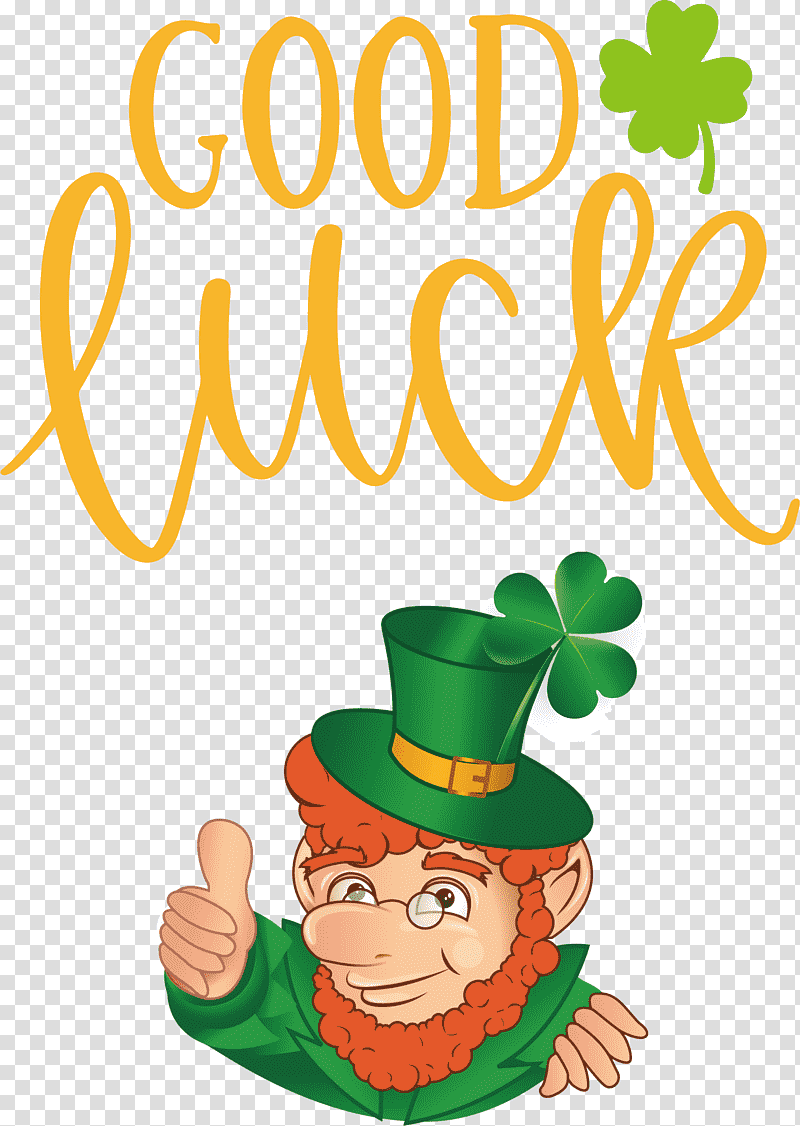 Saint Patrick Patricks Day Good Luck, Cartoon, Christmas Day, Christmas Ornament M, Character, Meter, Happiness transparent background PNG clipart