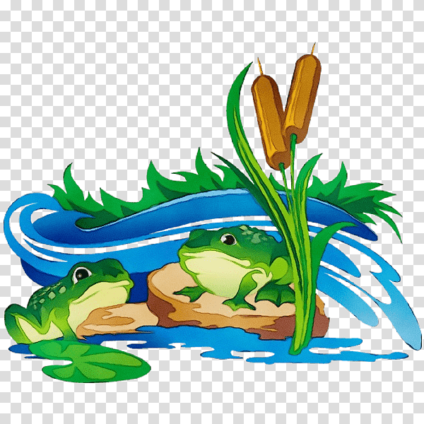 amphibians frogs flower tree frog flora, Watercolor, Paint, Wet Ink, Biology, Science transparent background PNG clipart