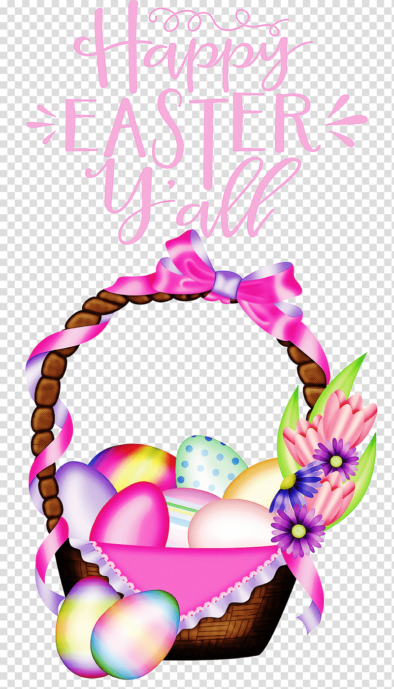 Happy Easter Easter Sunday Easter, Easter
, Basket, Floral Design, Flower, Frame, Easter Egg transparent background PNG clipart