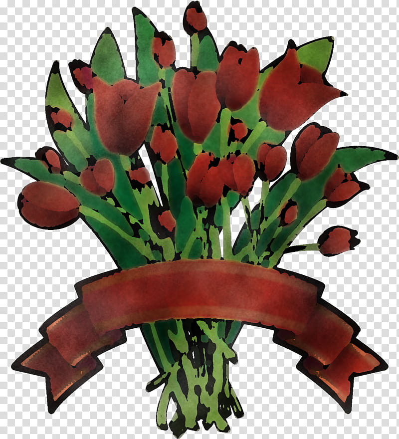 flower ribbon, Cut Flowers, Plant, Flowerpot, Tulip, Bouquet, Leaf, Floral Design transparent background PNG clipart
