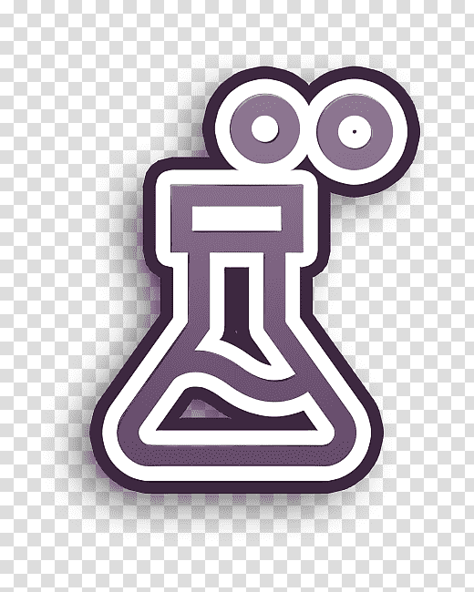 Chemical icon Lab icon Nerd icon, Logo, Symbol, Chemical Symbol, Meter, Cartoon, Line transparent background PNG clipart