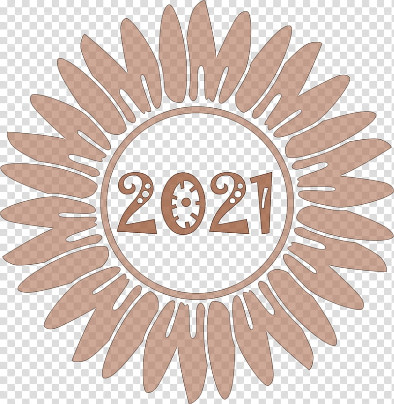 Welcome 2021 Sunflower, Royaltyfree transparent background PNG clipart