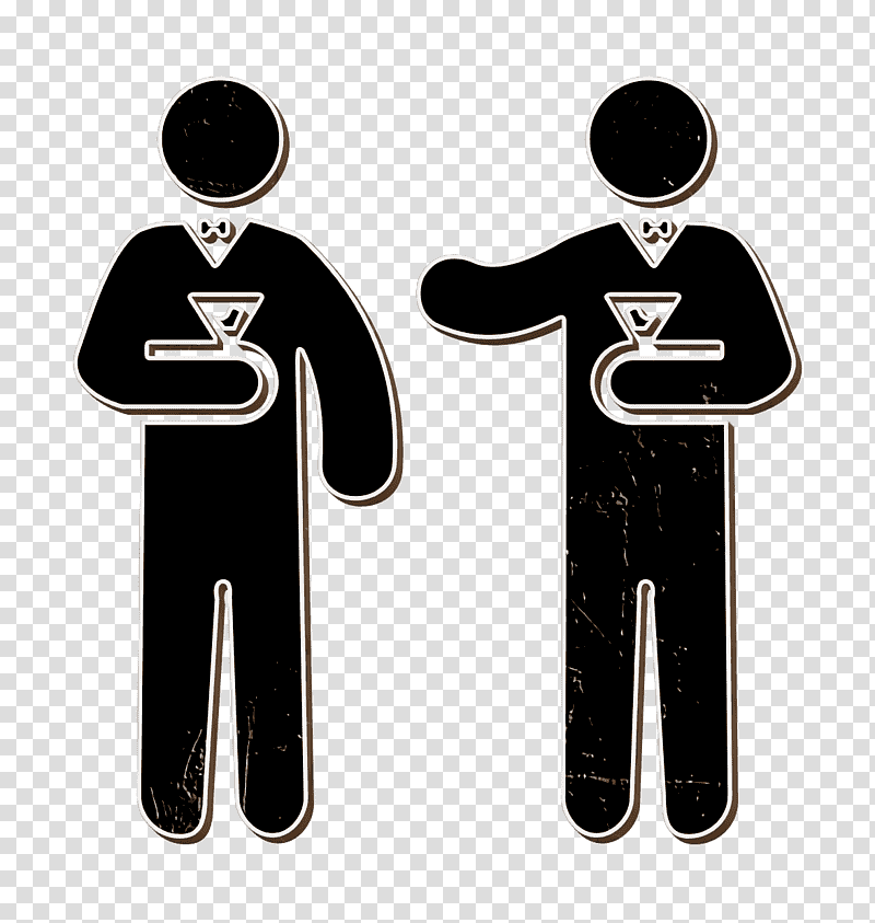 Humans 2 icon Two men with cocktail glasses icon people icon, Suit Icon, Logo, Text, Computer, Symbol, Icon Design transparent background PNG clipart