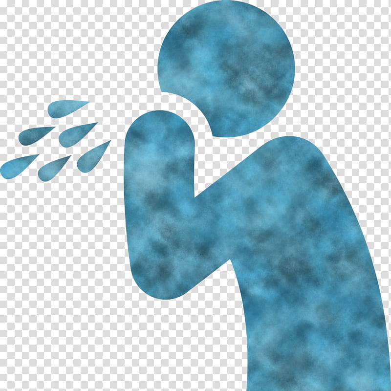 cough illness flu, COVID, Blue, Aqua, Turquoise, Teal, Azure, Electric Blue transparent background PNG clipart