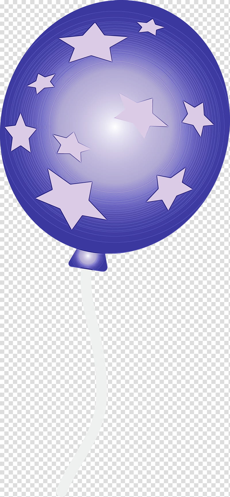 flag tree electric blue star, Balloon, Watercolor, Paint, Wet Ink transparent background PNG clipart