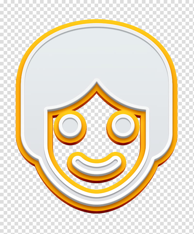 Girl icon Smiley and people icon, Logo, Yellow, Circle, Computer, Emblem M, Meter, Mathematics transparent background PNG clipart