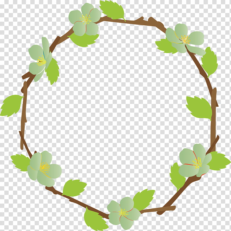 Floral Frame Flower Frame Spring Frame, Nature Frame, Grape, Twig transparent background PNG clipart