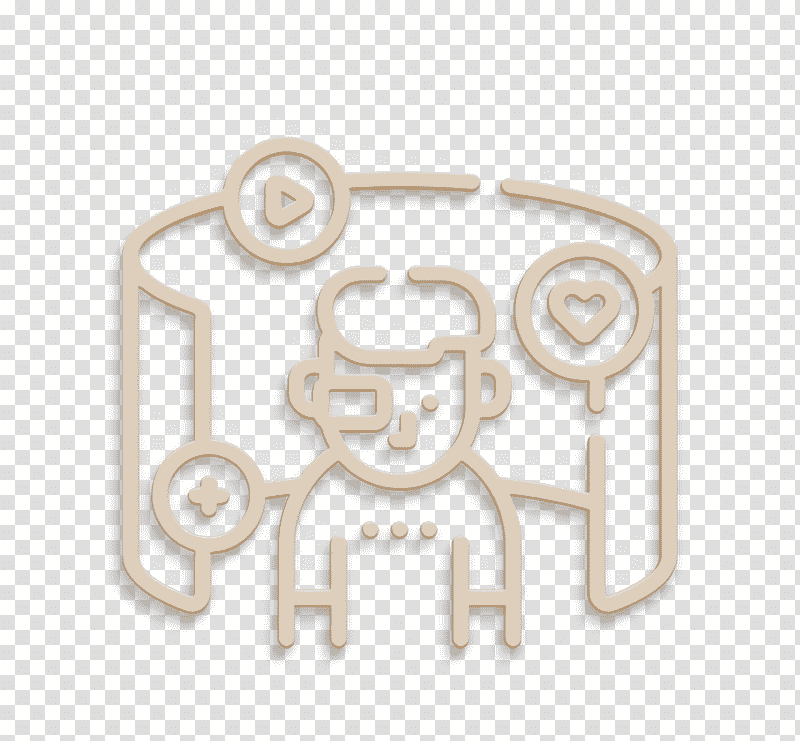 Virtual reality icon Multimedia icon, Logo, Symbol, Metal, Meter, Molar Concentration, Science transparent background PNG clipart