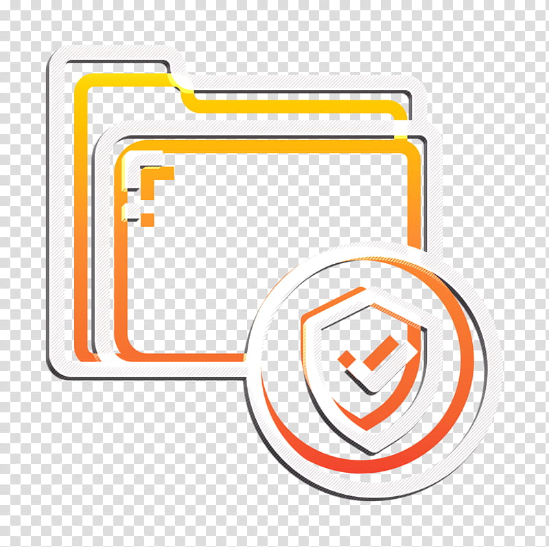 Encrypted icon Folder and Document icon Secure icon, Line, Sign transparent background PNG clipart